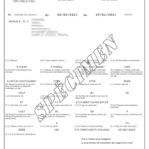 Immatriculation Etrangère